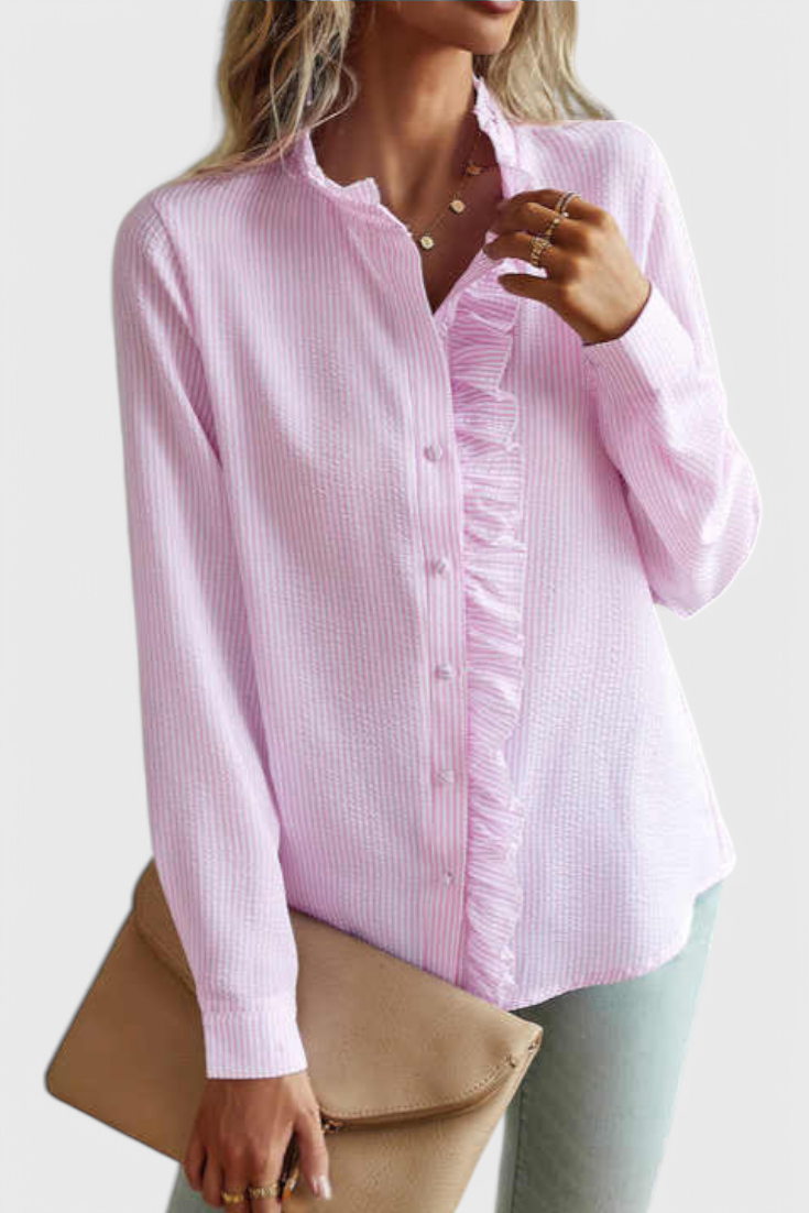 Lily Bluse Vanguard Stil Med Luksusstof Eksklusiv Kollektion