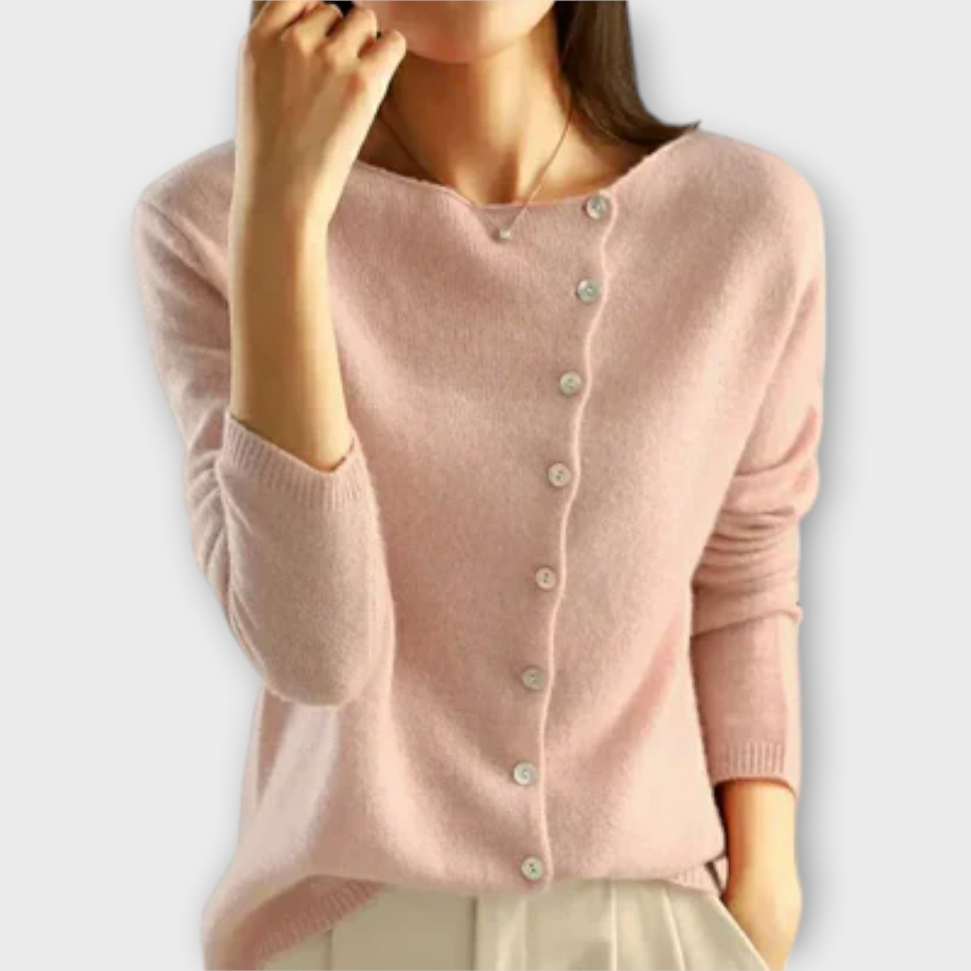 Eline Cardigan Strik Med Polyester Og Bomuld Eksklusiv